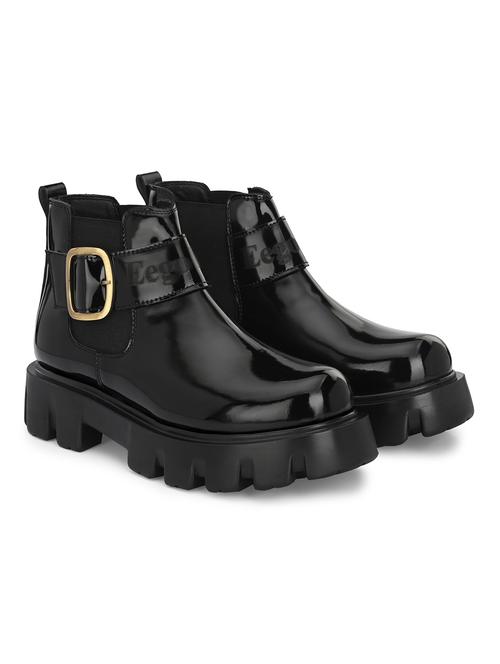 black synthetic high tops boots - 21359347 - Standard Image - 0