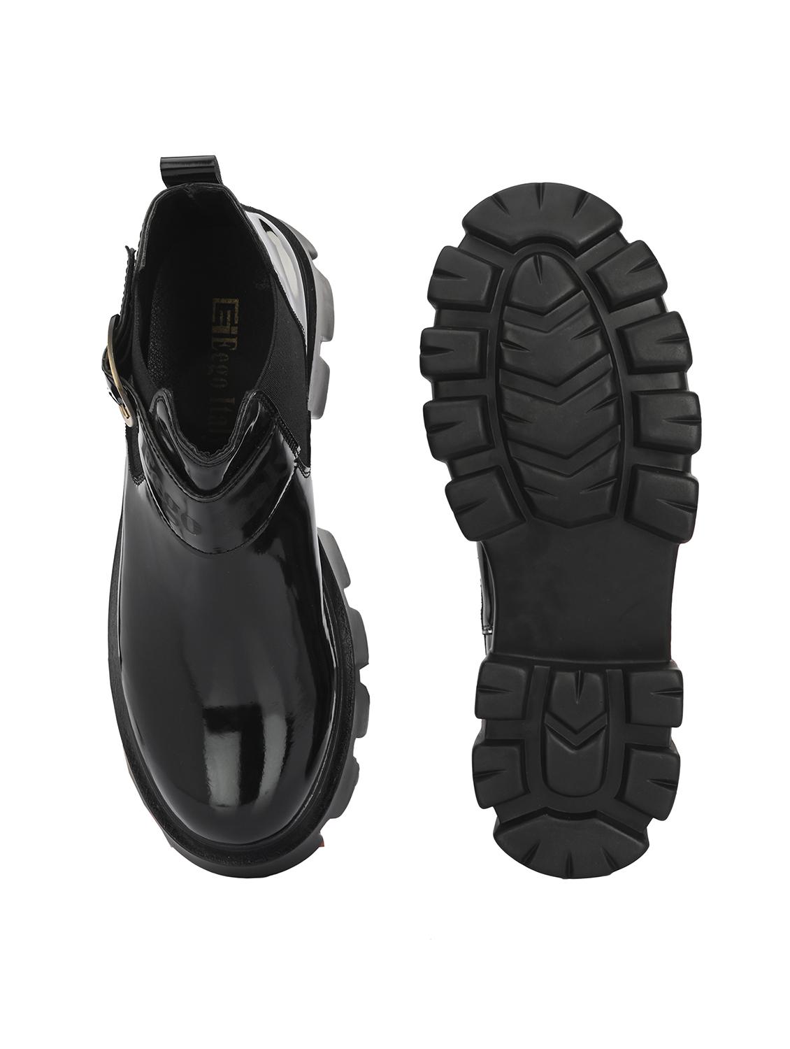 black synthetic high tops boots - 21359347 - Standard Image - 5