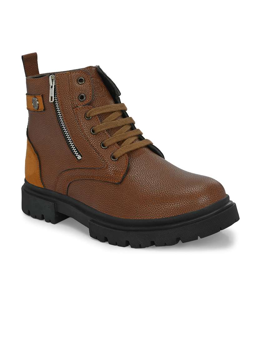 brown high tops boots