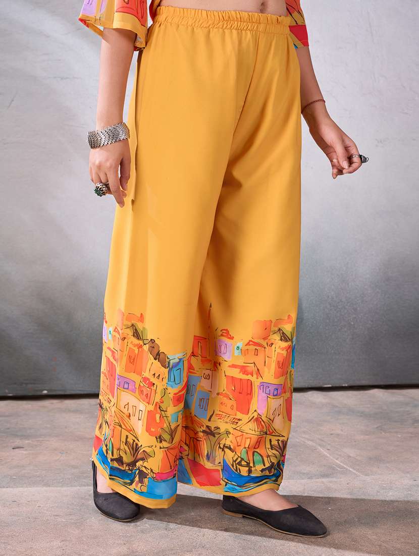 women yellow shirt collar co-ord set - 21359388 - Standard Image - 3