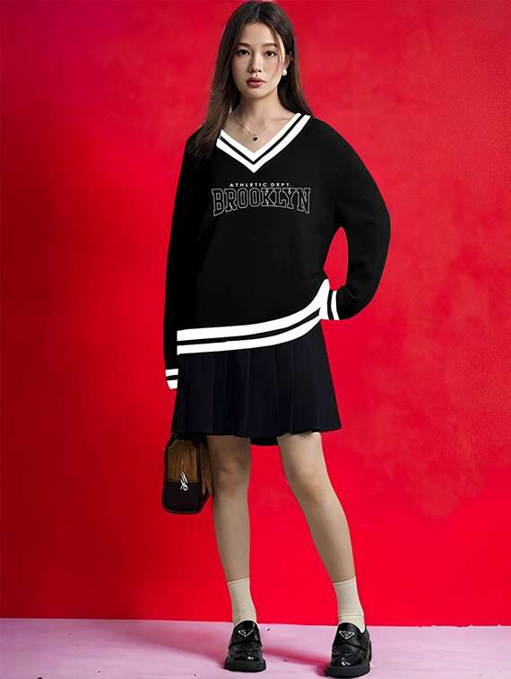 women front print oversized t-shirt - 21360040 -  Standard Image - 3