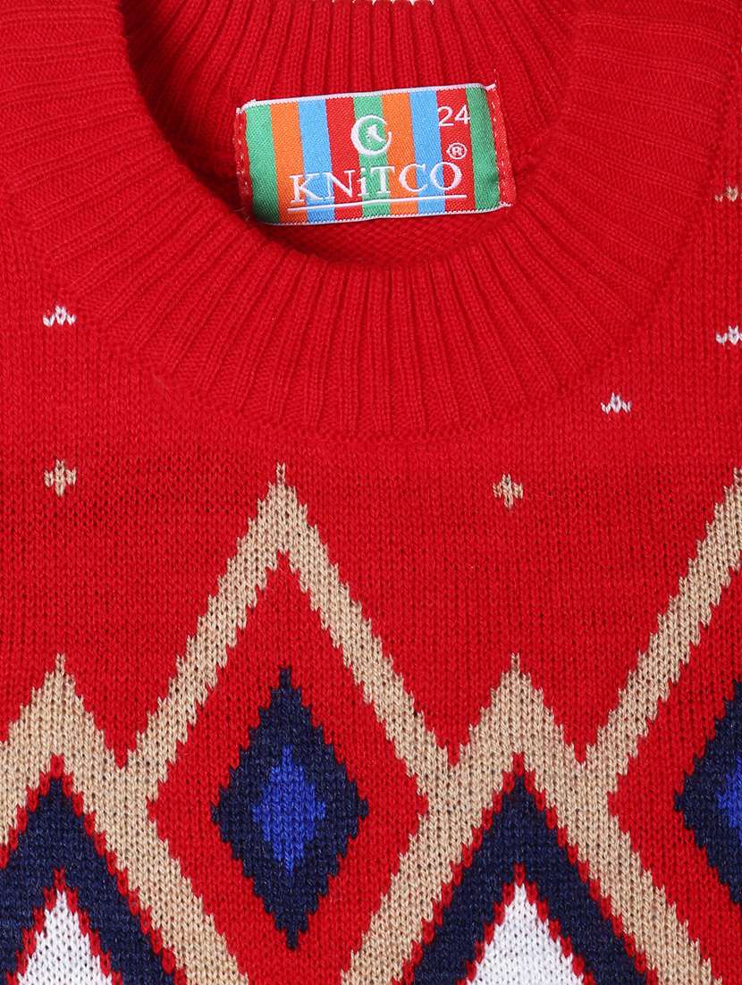 kids long sleeved self design sweater - 21360064 -  Standard Image - 3