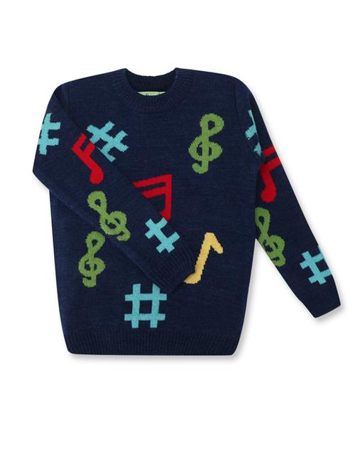 kids long sleeved printed sweater - 21360075 - Standard Image - 0