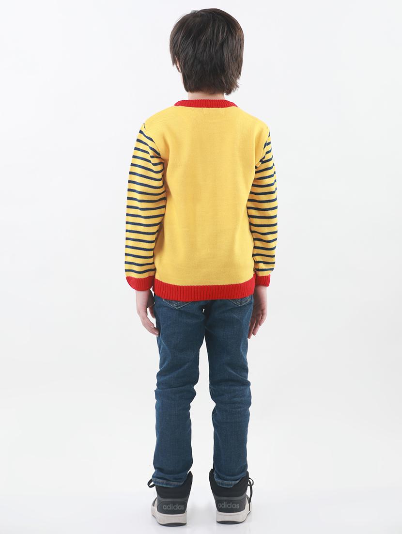 kids long sleeved self design sweater - 21360089 - Standard Image - 3