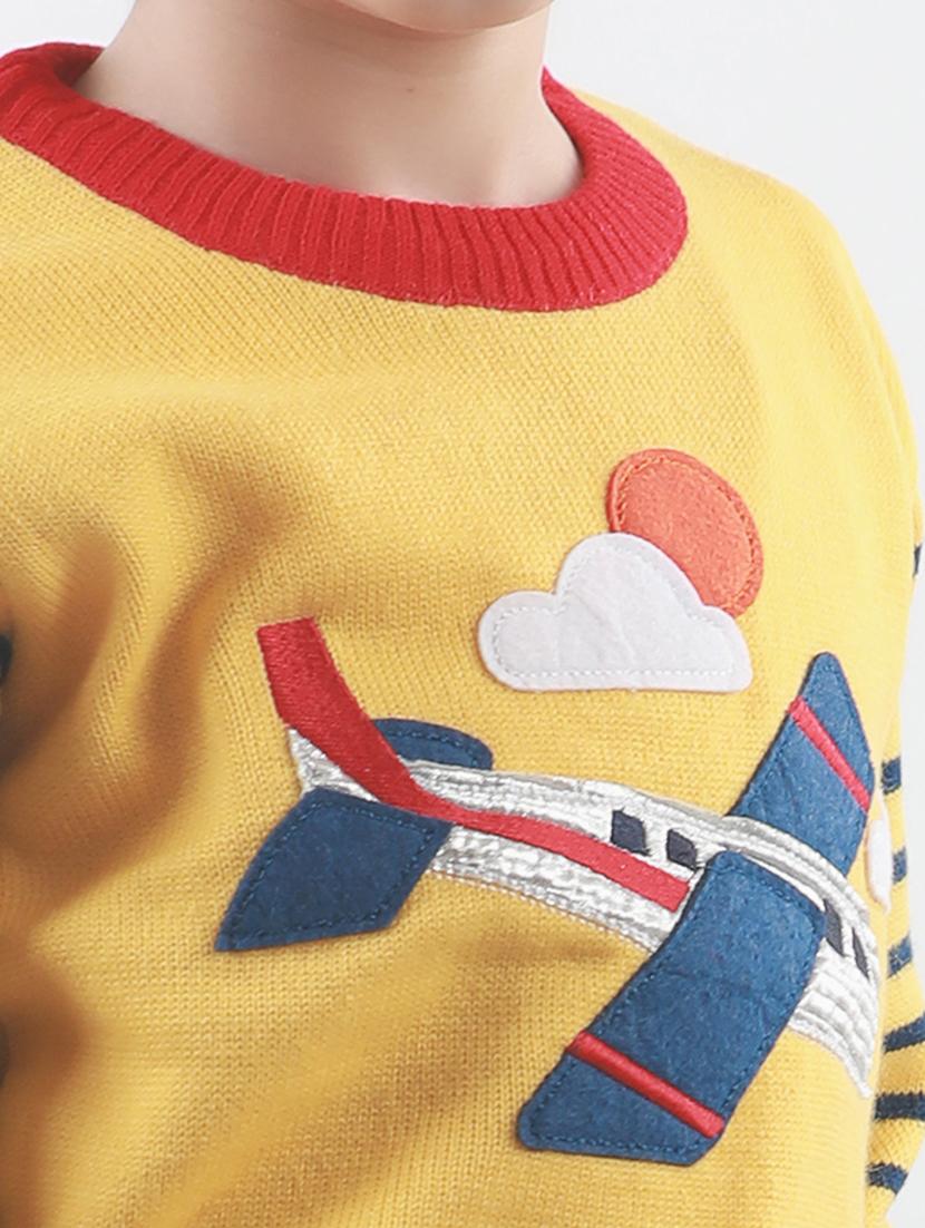 kids long sleeved self design sweater - 21360089 - Standard Image - 5