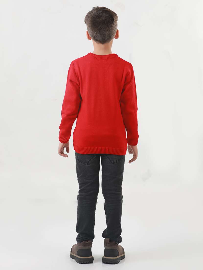 kids long sleeved self design sweater - 21360096 - Standard Image - 3