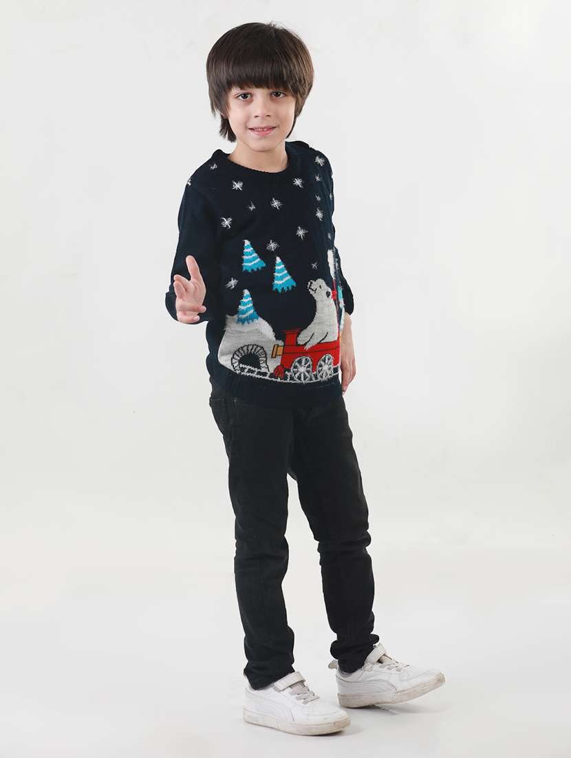kids long sleeved printed sweater - 21360097 - Standard Image - 3