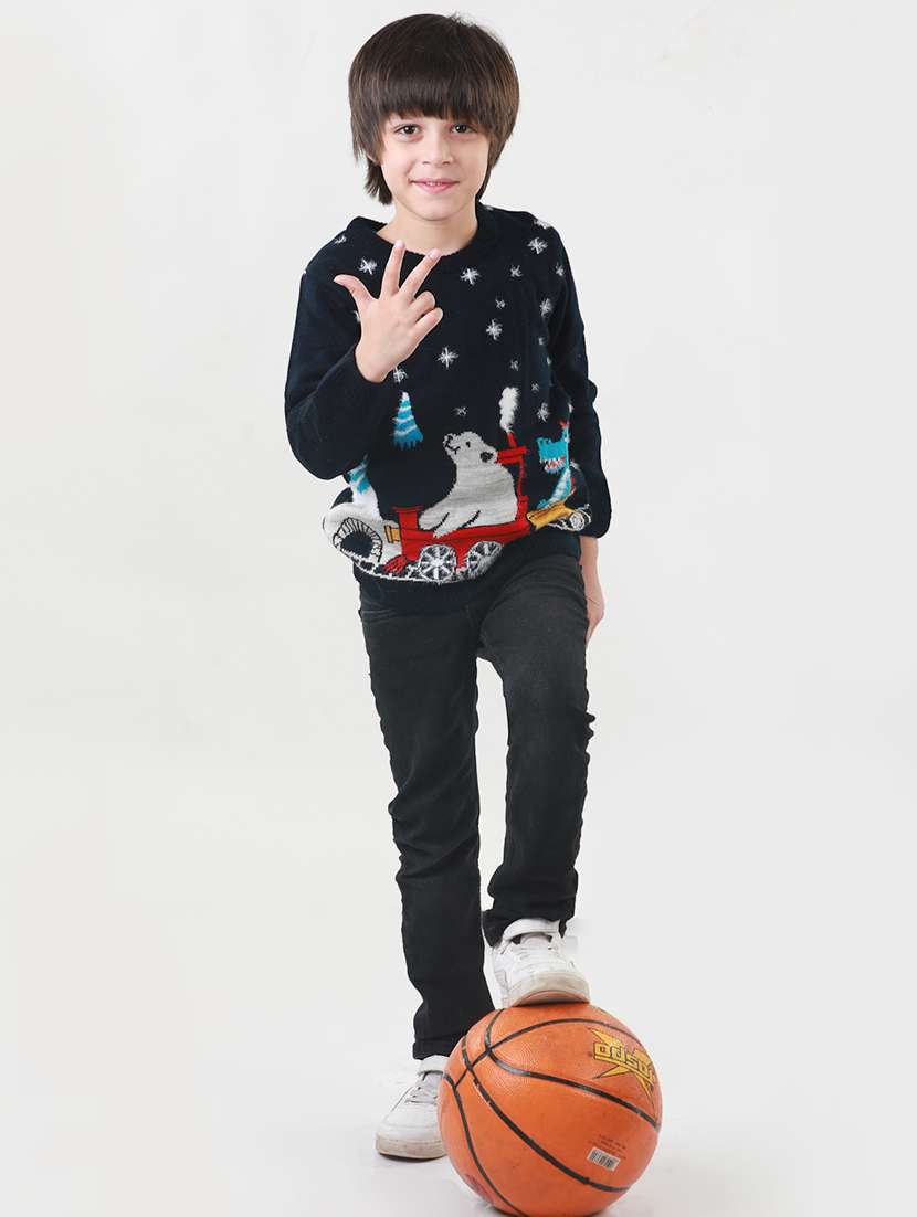 kids long sleeved printed sweater - 21360097 - Standard Image - 5