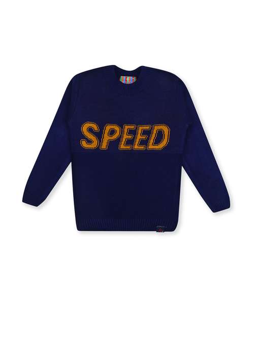kids long sleeved self design sweater - 21360102 - Standard Image - 0