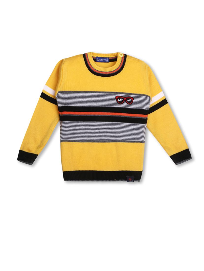 boys striped long sleeves sweater - 21360103 - Zoom Image - 0