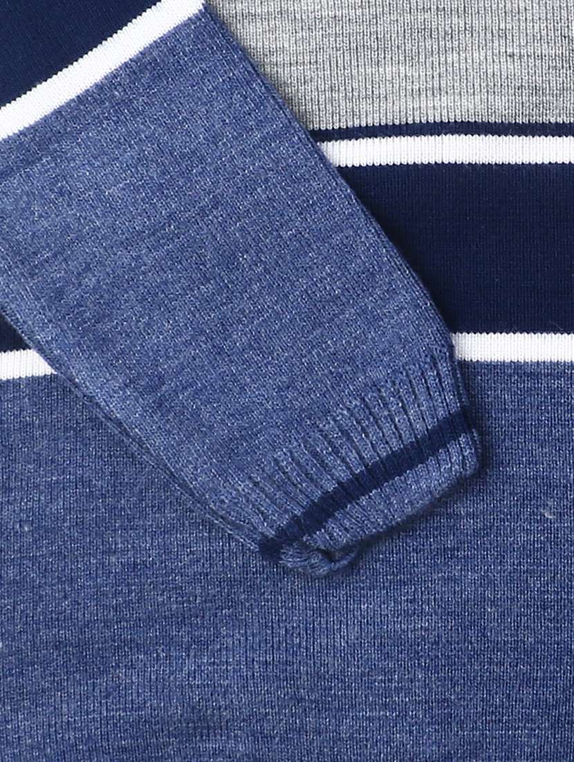 kids long sleeved color block sweater - 21360110 - Standard Image - 3