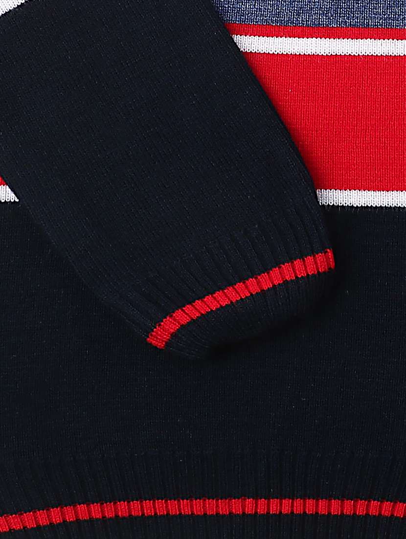 kids long sleeved color block sweater - 21360111 - Standard Image - 3