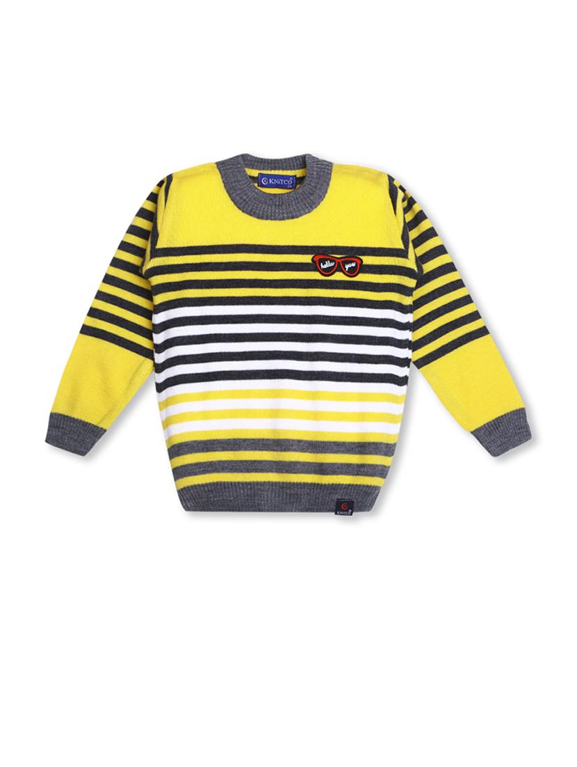 boys striped long sleeves sweater - 21360113 - Zoom Image - 0