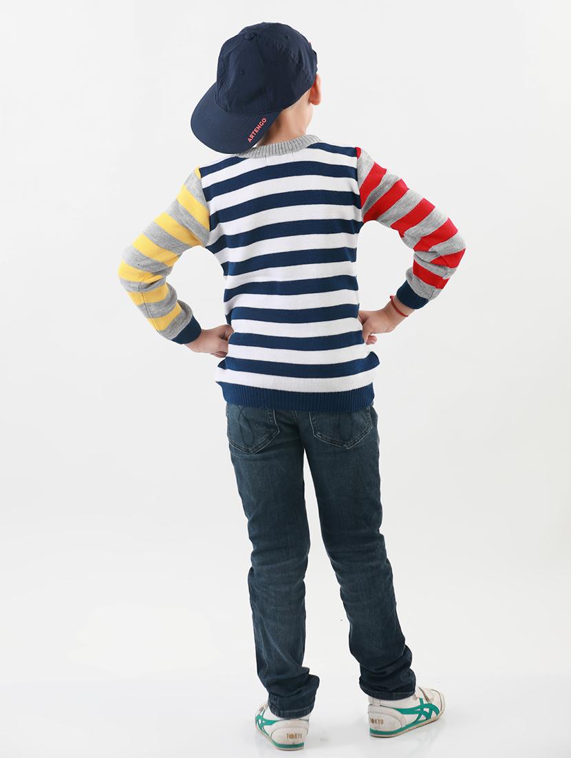 boys striped long sleeves sweater - 21360115 - Standard Image - 3