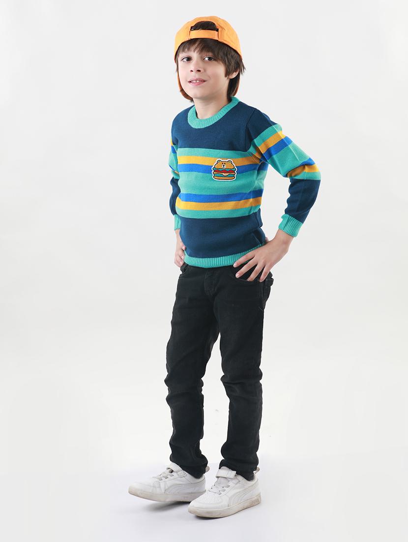 boys striped long sleeves sweater - 21360116 - Zoom Image - 0