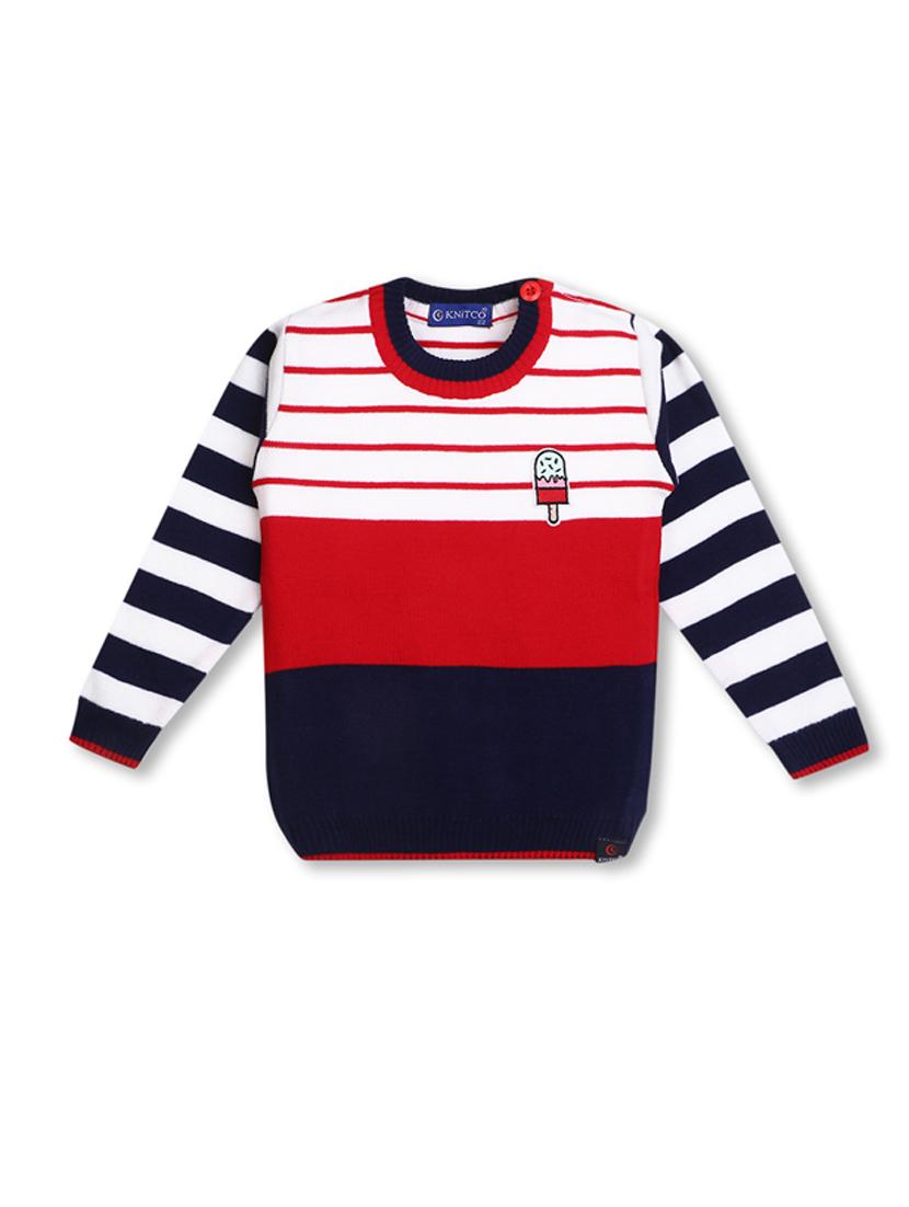 boys striped long sleeves sweater - 21360119 - Zoom Image - 0