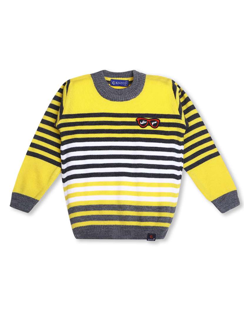 boys striped long sleeves sweater - 21360120 - Zoom Image - 0