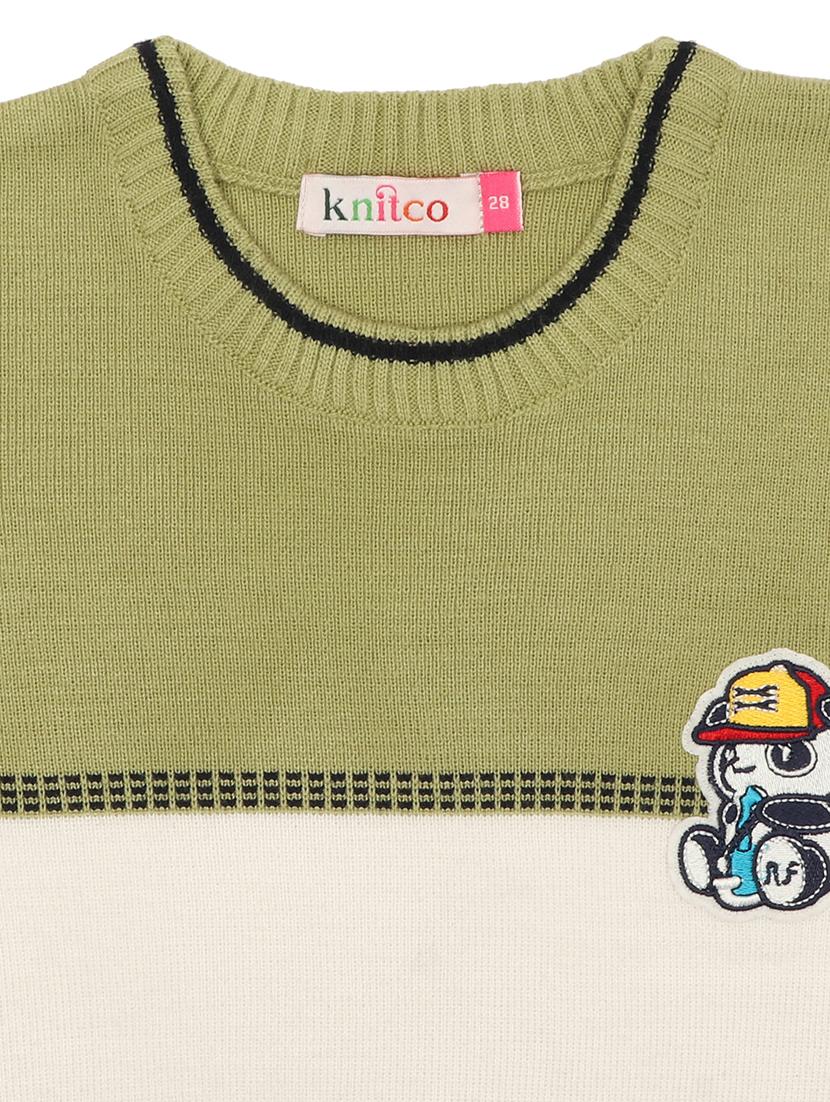 kids long sleeved color block sweater - 21360141 - Standard Image - 3