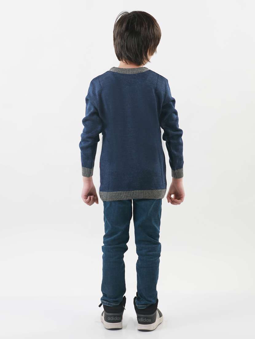 kids long sleeved self design sweater - 21360160 - Standard Image - 3