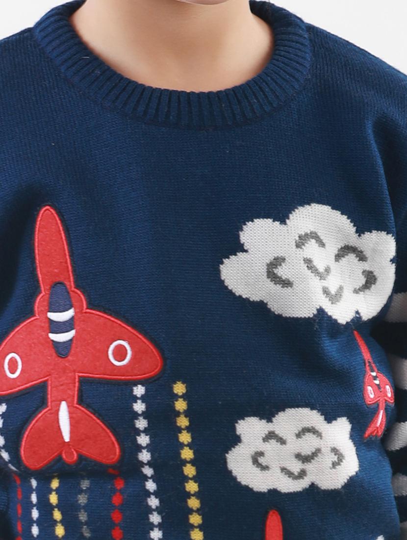 kids long sleeved self design sweater - 21360161 - Standard Image - 3
