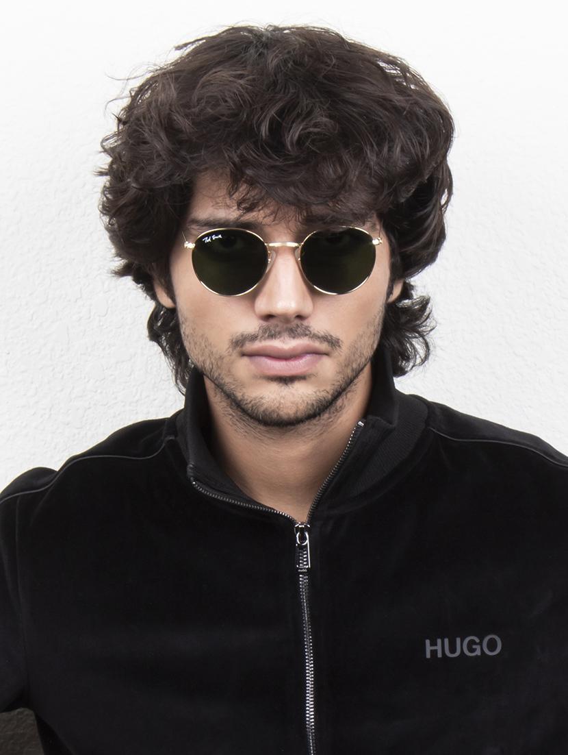 dark green round sunglasses - 21360193 - Standard Image - 5