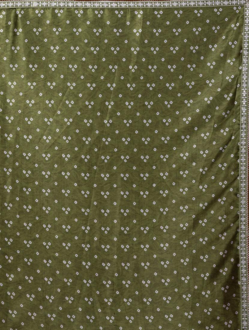 women bandhani printed saree with blouse - 21360535 - Standard Image - 3