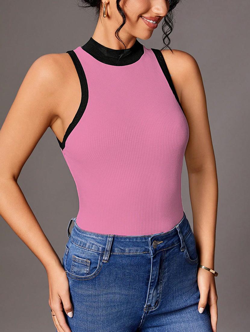 women solid sleeveless tank top - 21363752 - Standard Image - 3