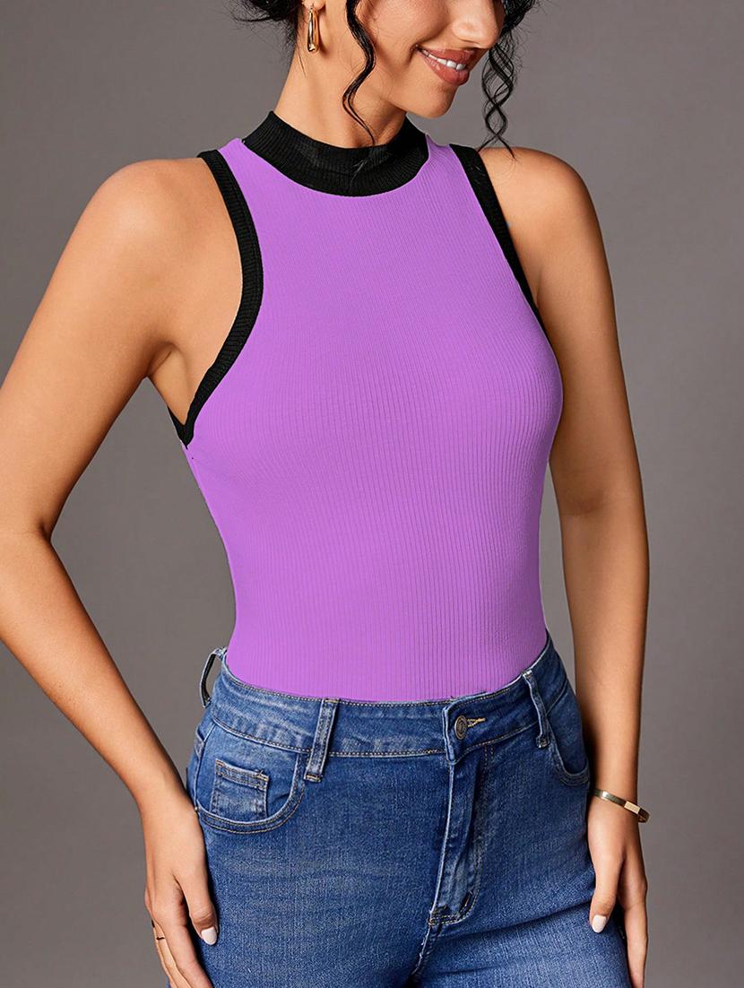 women solid sleeveless tank top - 21363753 - Standard Image - 3