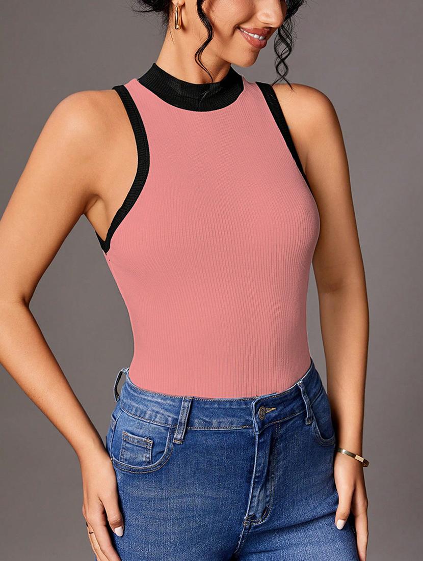 women solid sleeveless tank top - 21363754 - Standard Image - 3