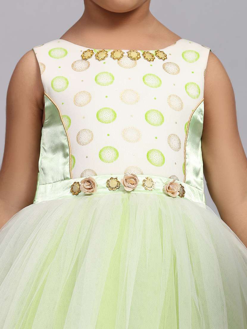 girls round neck net long frock - 21363774 -  Standard Image - 5