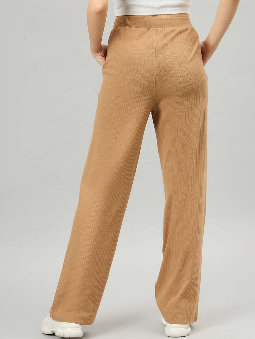 women solid high rise relaxed fit track pant - 21363967 -  Standard Image - 3
