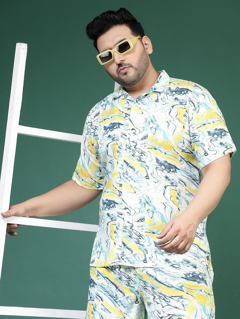 men abstract printed co-ord sets - 21364393 - Standard Image - 3