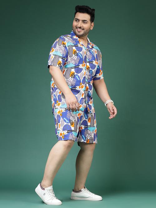 men multi color printed co-ord sets - 21364401 - Standard Image - 0