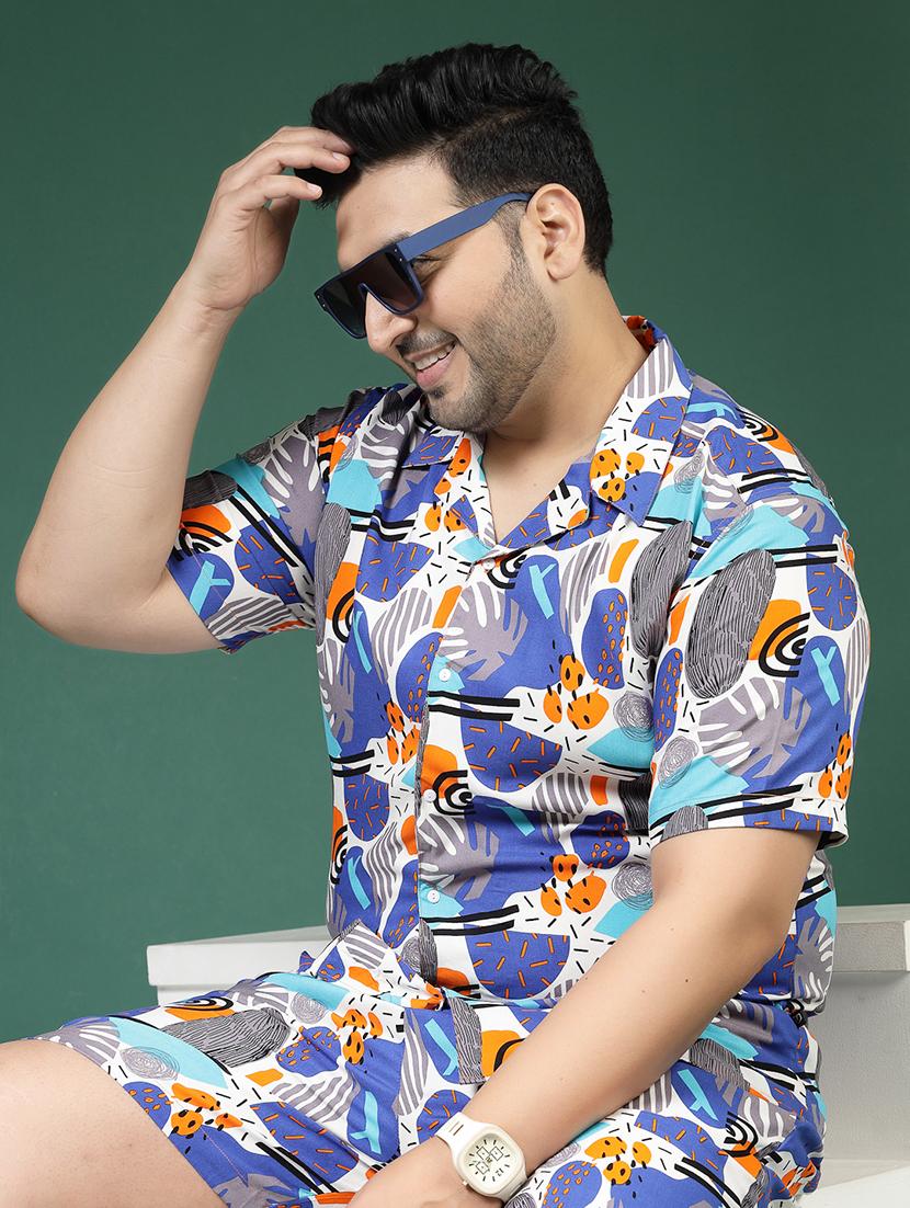 men multi color printed co-ord sets - 21364401 - Standard Image - 3