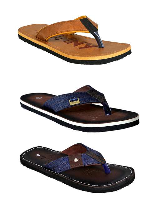 men pack of 3 slip on flip flops - 21364918 -  Standard Image - 0