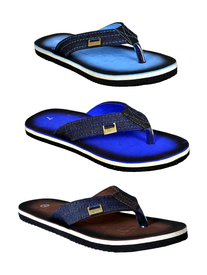 men pack of 3 slip on flip flops - 21364926 -  Zoom Image - 0
