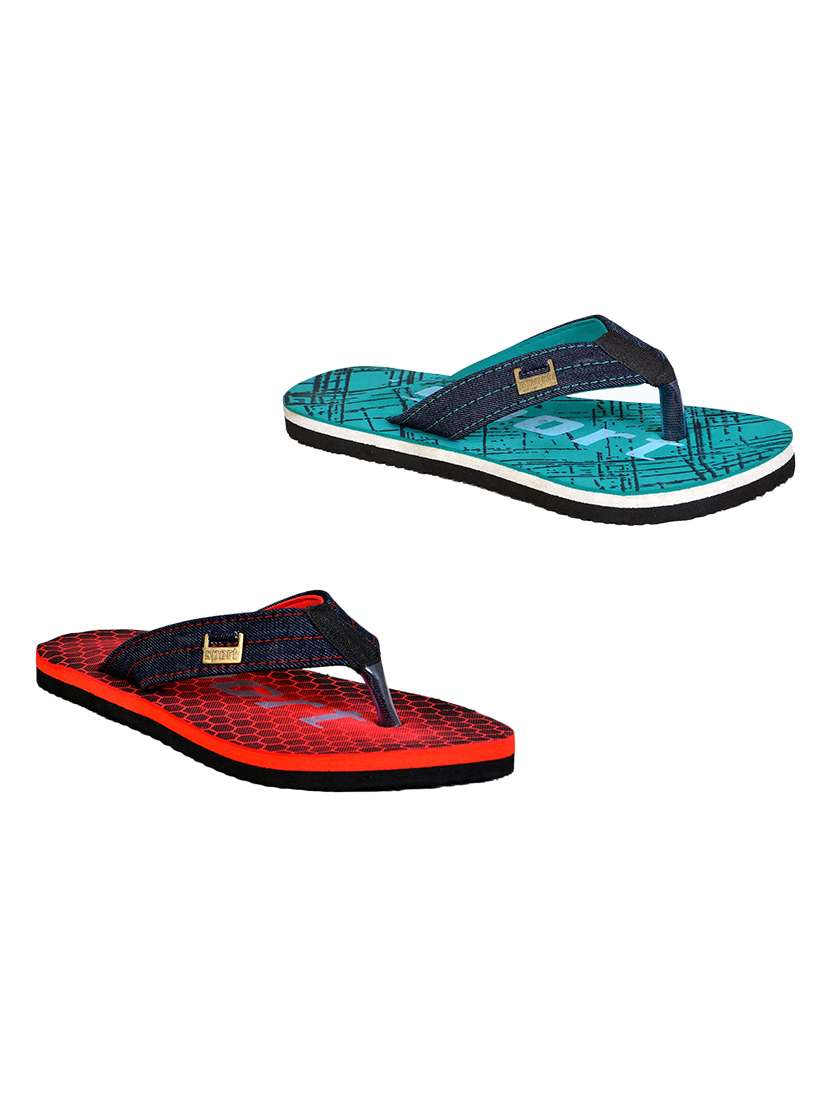 men pack of 2 slip on flip flops