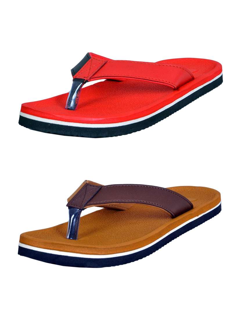 men pack of 2 slip on flip flops