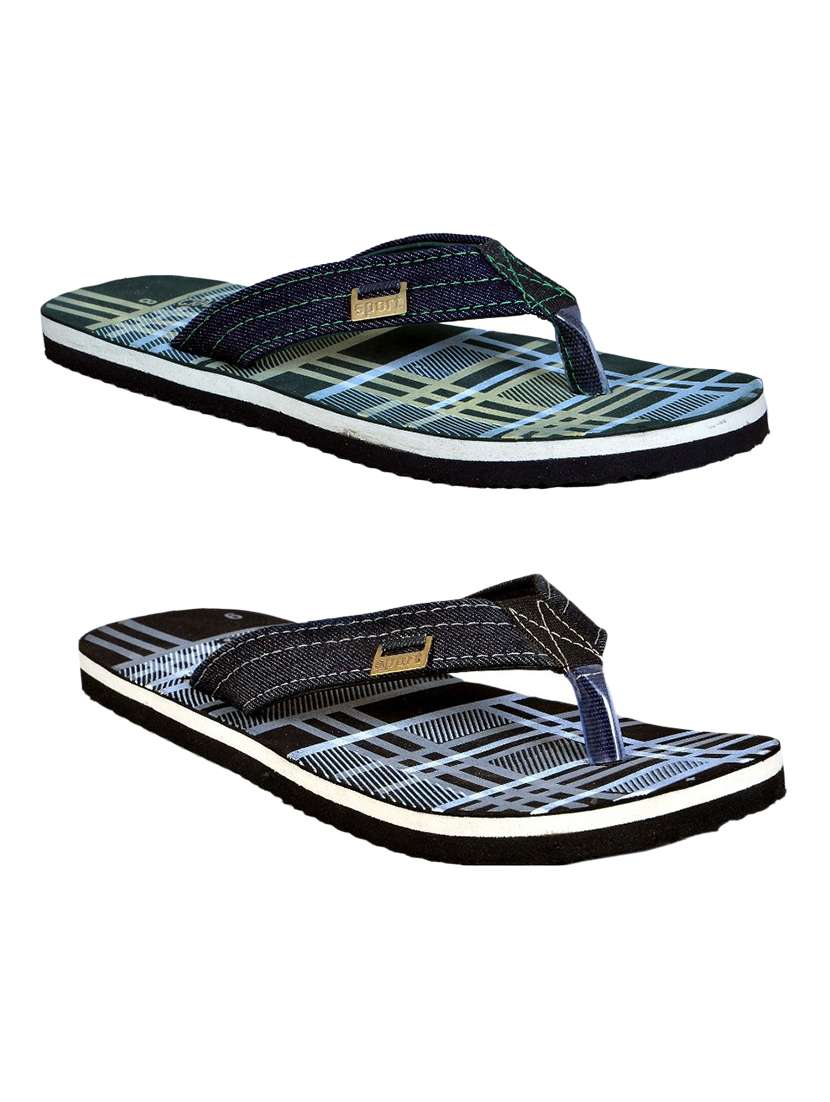men pack of 2 slip on flip flops