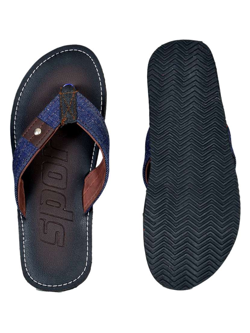 men brown slip on flip flop - 21364982 -  Standard Image - 3