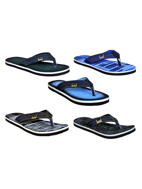men pack of 5 slip on flip flops - 21365025 - Standard Image - 0