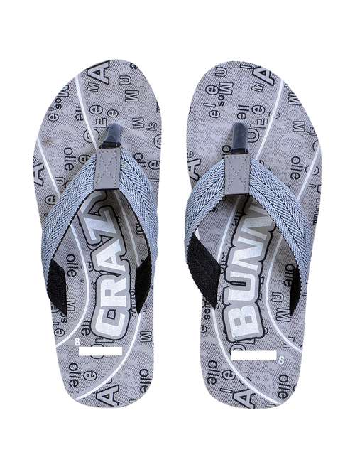 men grey slip on flip flop