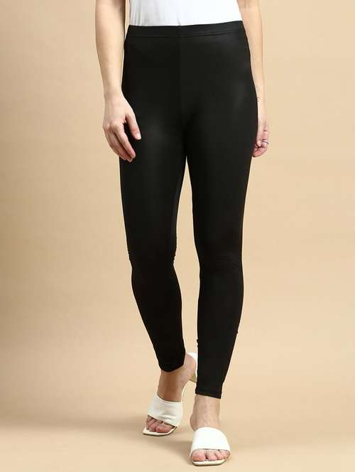 women high rise solid leggings - 21365256 -  Standard Image - 0