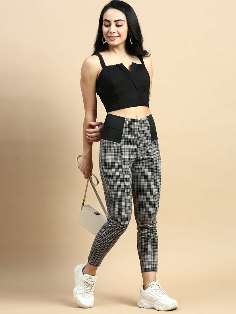 women high rise printed jeggings - 21365264 -  Standard Image - 3