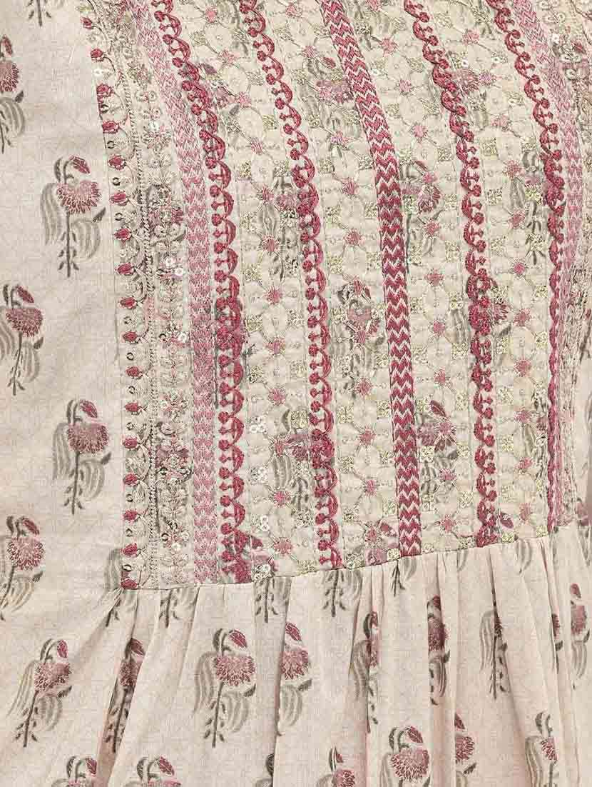 women three quarter sleeve a-line kurta - 21365286 -  Standard Image - 5