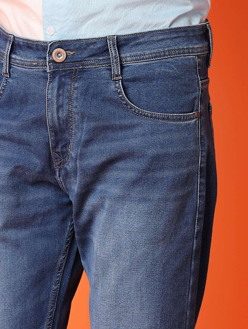 men mid rise plain slim fit jean - 21365573 -  Standard Image - 5