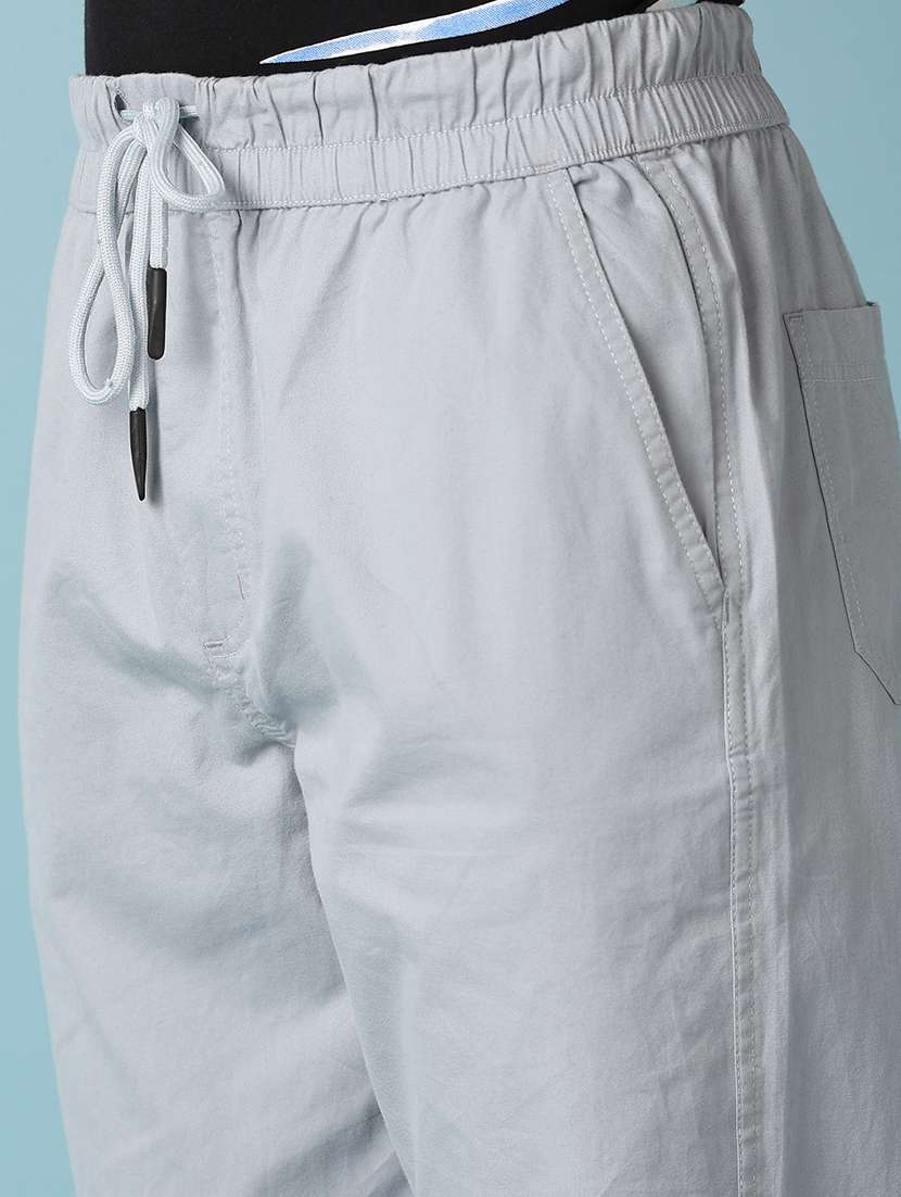 men mid rise solid jogger - 21365602 -  Standard Image - 5