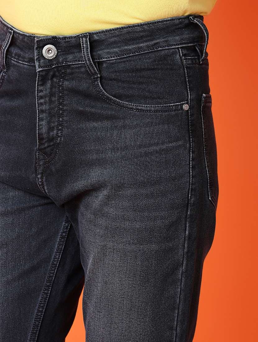 men mid rise plain slim fit jean - 21365609 - Standard Image - 5