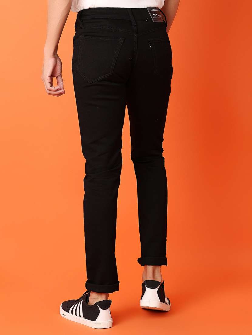 men mid rise plain slim fit jean - 21365610 -  Standard Image - 3