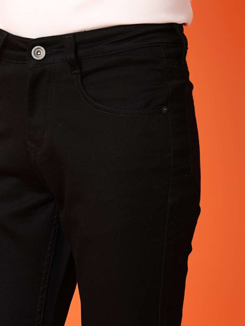 men mid rise plain slim fit jean - 21365610 -  Standard Image - 5